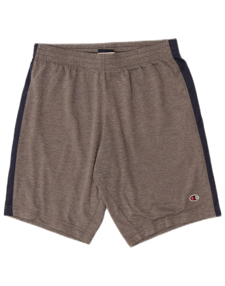 Champion Mens Sport Shorts Small  Grey Colourblock Polyester