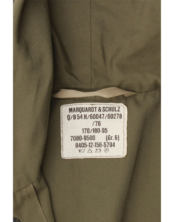 Vintage Mens Military Hooded Parka Jacket UK 36 Small Khaki
