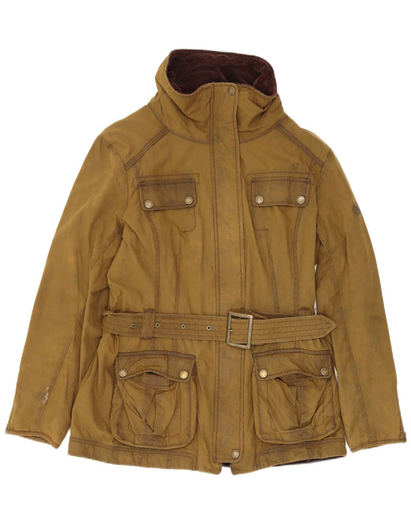 Henri Lloyd Womens Oversized Waxed Cotton Jacket UK 10 Small Khaki