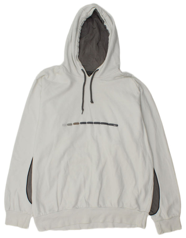 Nike Mens Hoodie Jumper UK 45/47 XL White Colourblock
