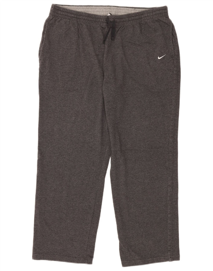 NIKE Mens Tracksuit Trousers 2XL  Grey Cotton