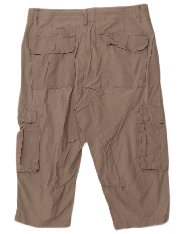 CALVIN KLEIN Mens Cargo Bermuda Shorts W32 Medium Grey Cotton