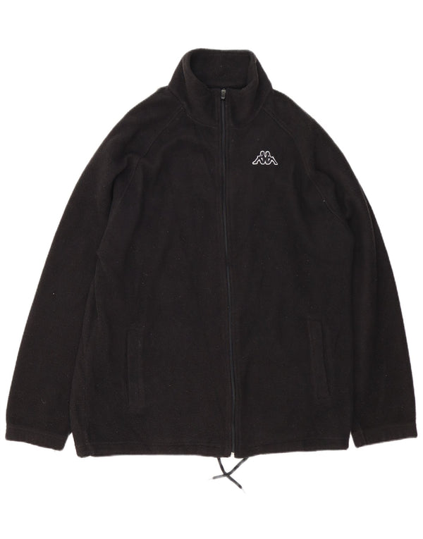 Kappa Mens Fleece Jacket UK 40 Large Black Polyester