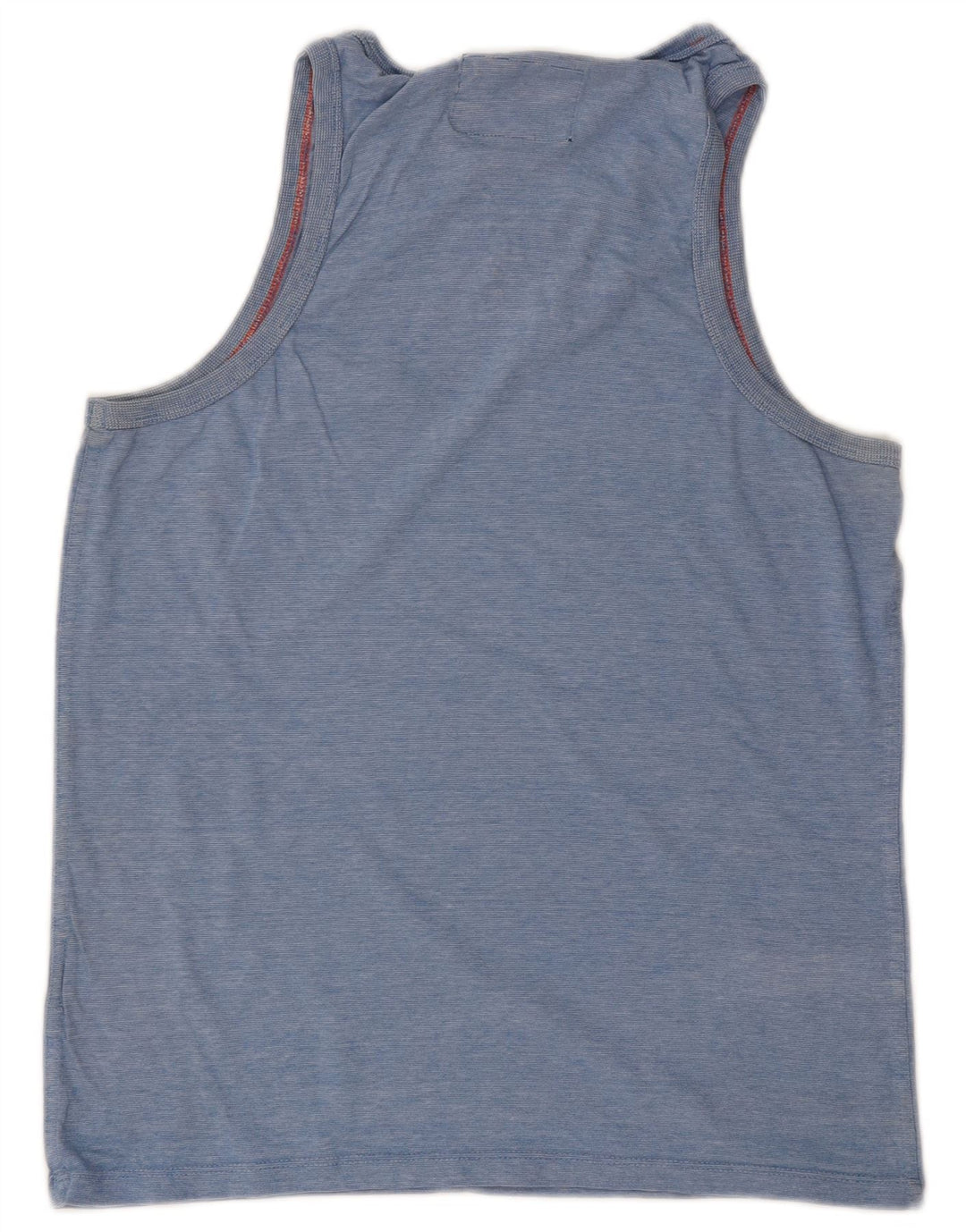 SUPERDRY Mens Vest Top Medium Blue Pinstripe Cotton