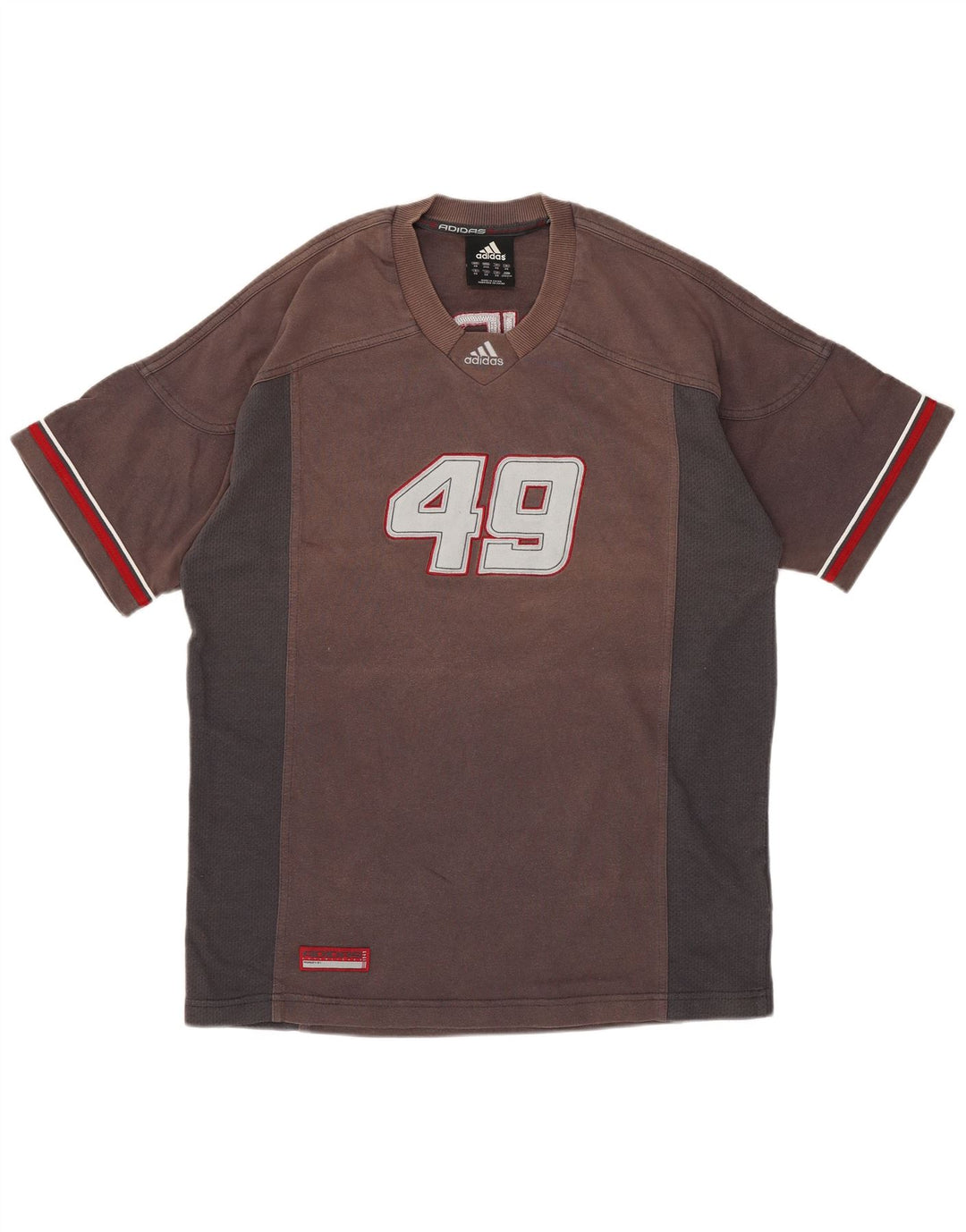 ADIDAS Mens Graphic T-Shirt Top XS Grey Colourblock Cotton