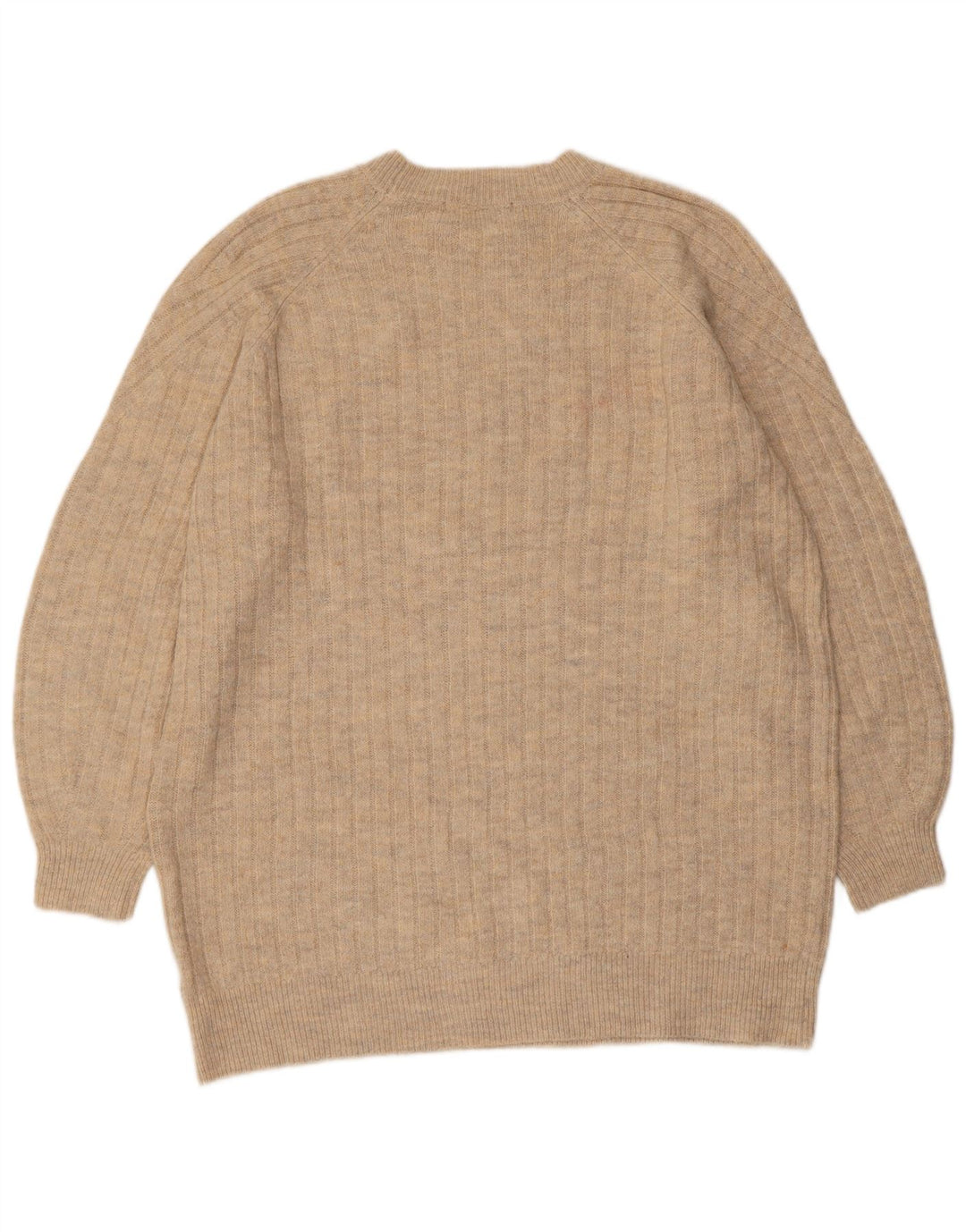 MARKS & SPENCER Womens Crew Neck Jumper Sweater UK 14 Medium Beige
