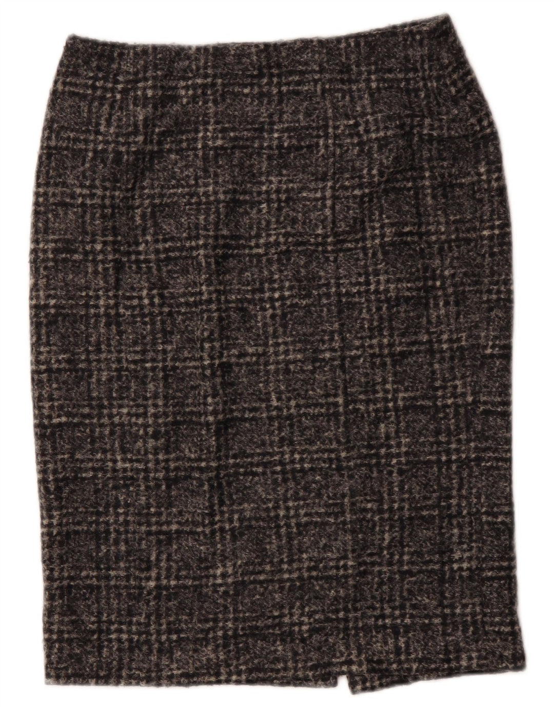 Trussardi Womens Pencil Skirt IT 42 Medium W30  Grey Check Polyester