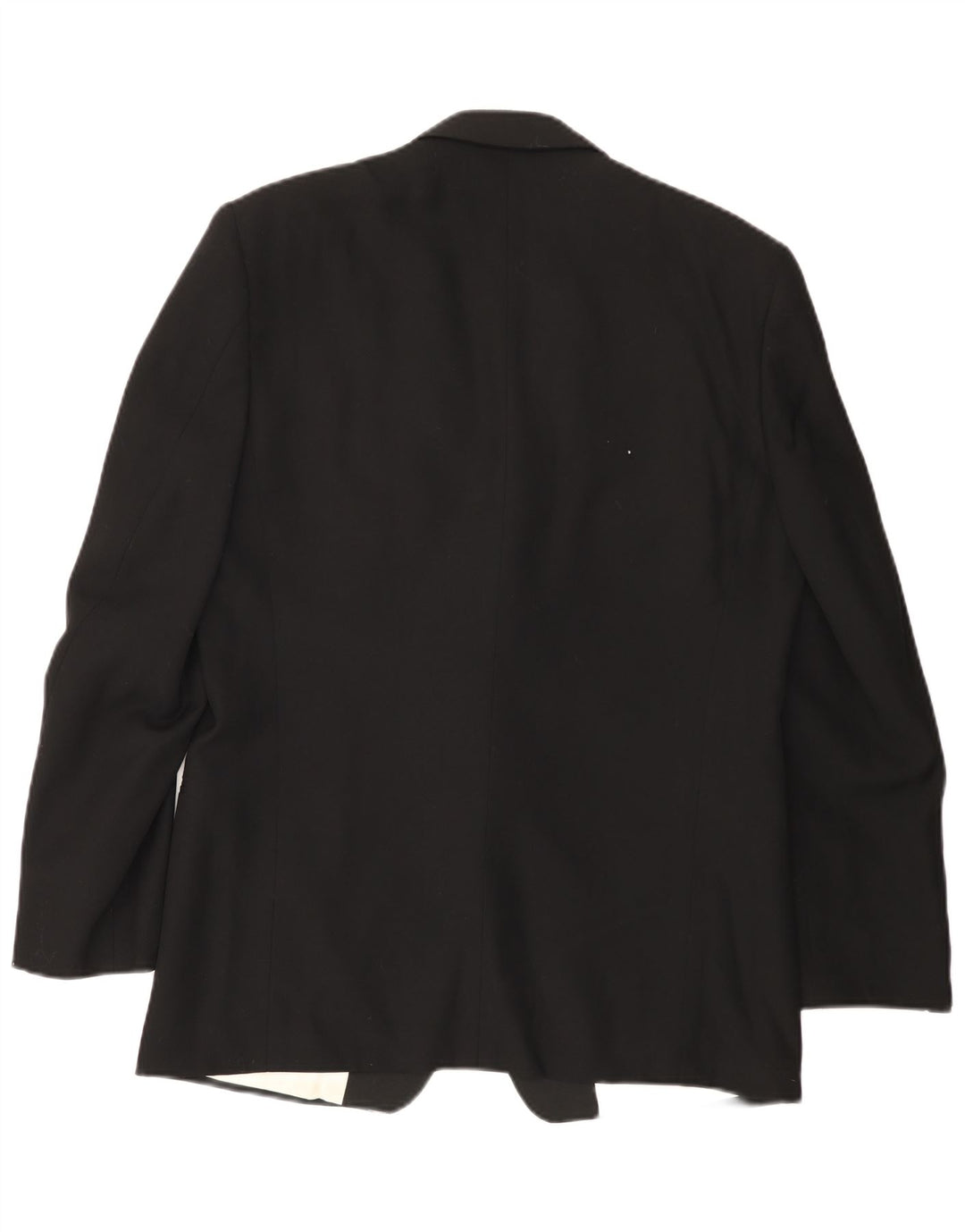 Lebole Mens 1 Button Blazer Jacket IT 50 Large Black Wool