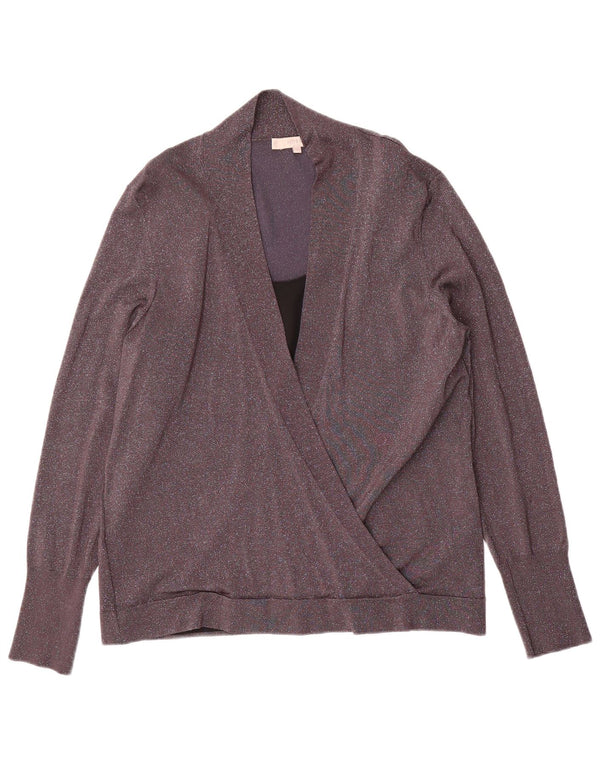 Hobbs Womens V-Neck Jumper Sweater UK 16 Large Grey