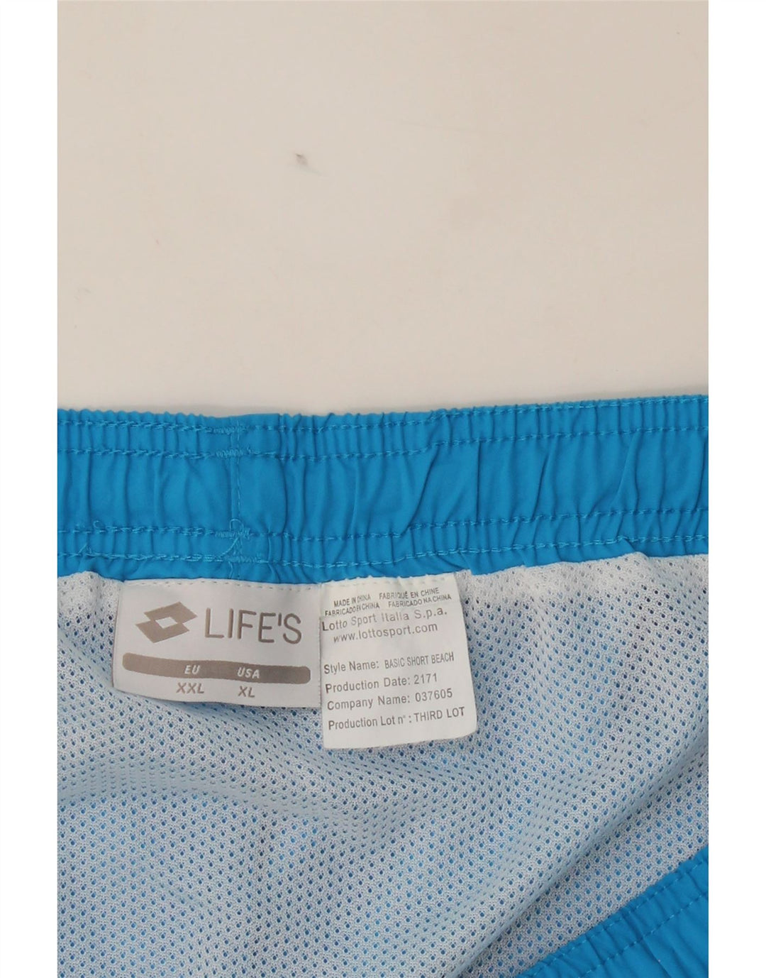 LOTTO Mens Swimwear 2XL  Blue Vintage Lotto and Second-Hand Lotto from Messina Hembry 