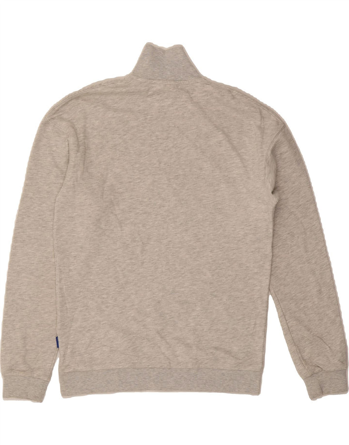 JACK & JONES Mens Zip Neck Sweatshirt Jumper Small Grey Polyester Vintage Jack & Jones and Second-Hand Jack & Jones from Messina Hembry 