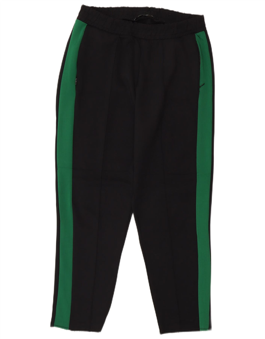 Zara Womens Tracksuit Trousers UK 12 Medium Black Colourblock Polyamide