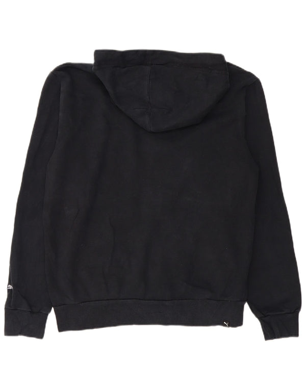 Puma Mens Graphic Zip Hoodie Sweater Medium Black Cotton