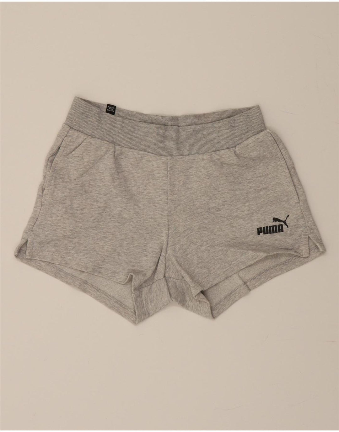 PUMA Womens Sport Shorts Small W28 Grey Cotton Vintage Puma and Second-Hand Puma from Messina Hembry 