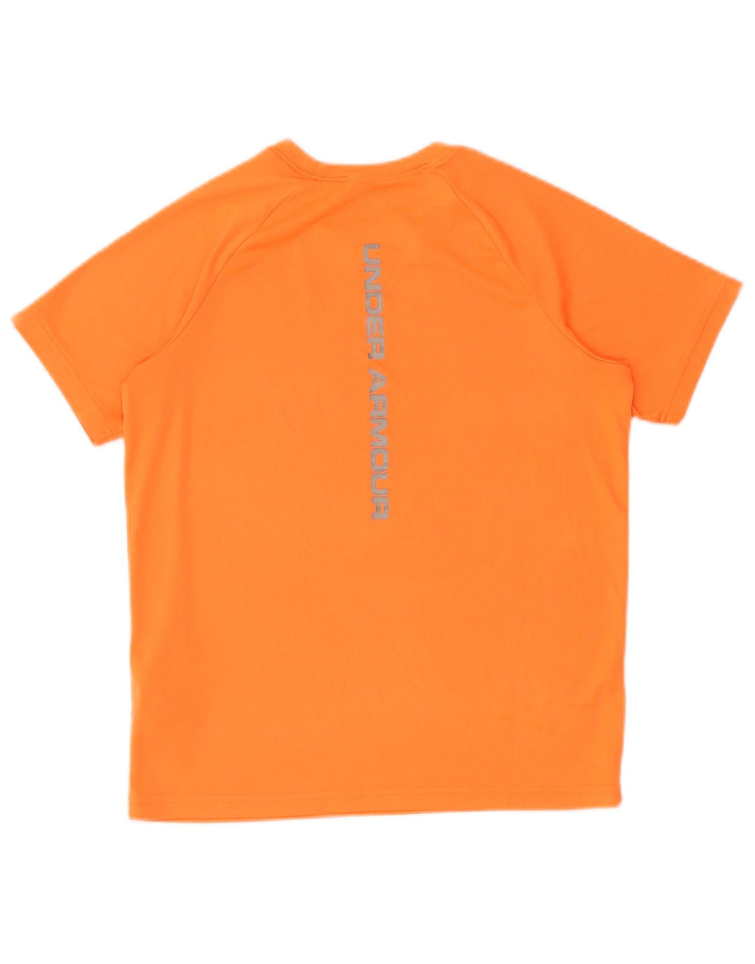 UNDER ARMOUR Boys T-Shirt Top 11-12 Years Large Orange Polyester