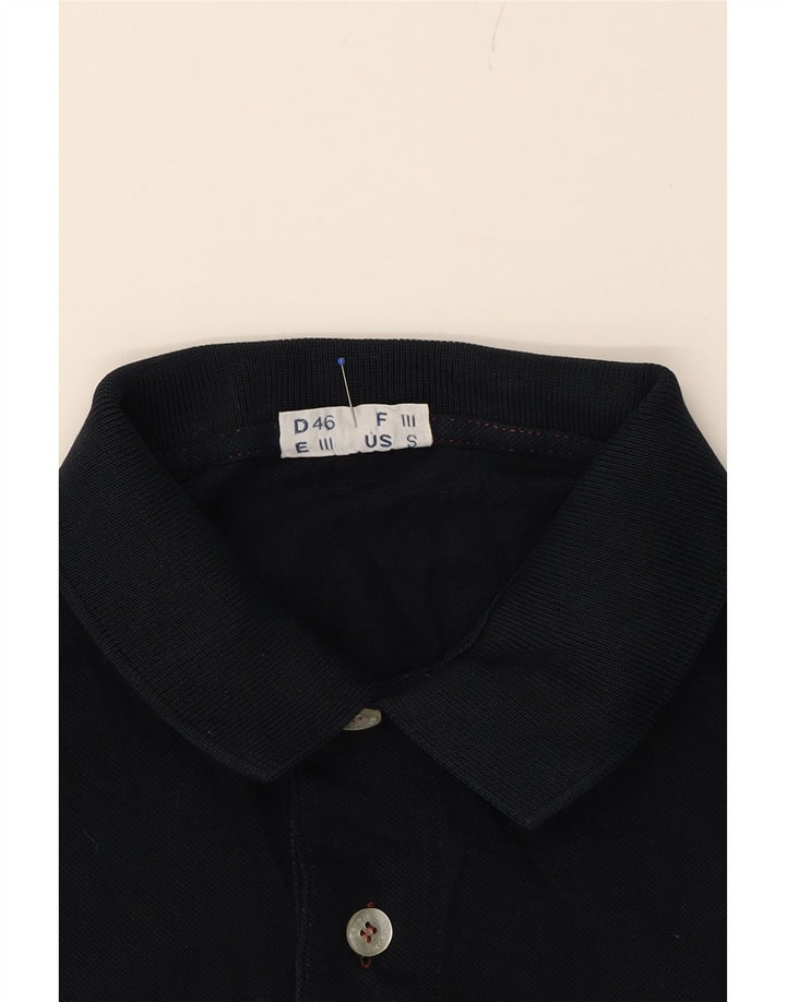 SERGIO TACCHINI Mens Polo Shirt Small Navy Blue Cotton Vintage Sergio Tacchini and Second-Hand Sergio Tacchini from Messina Hembry 