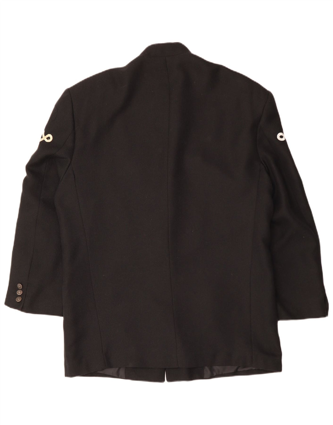 VINTAGE Mens 5 Button Blazer Jacket UK 40 Large Black Viscose