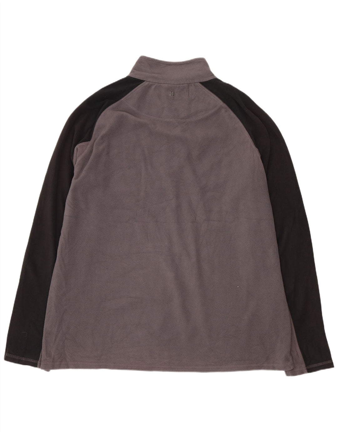 MOUNTAIN WAREHOUSE Mens Zip Neck Fleece Jumper 2XL Grey Colourblock