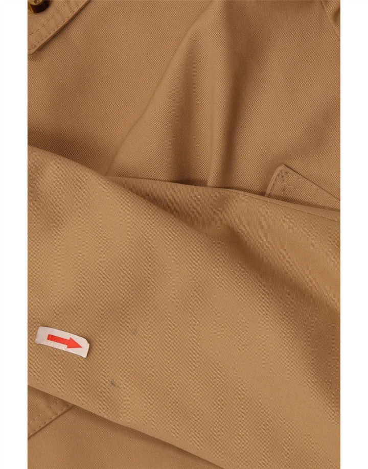 Vintage Mens Trench Coat UK 38 Medium Beige Polyester