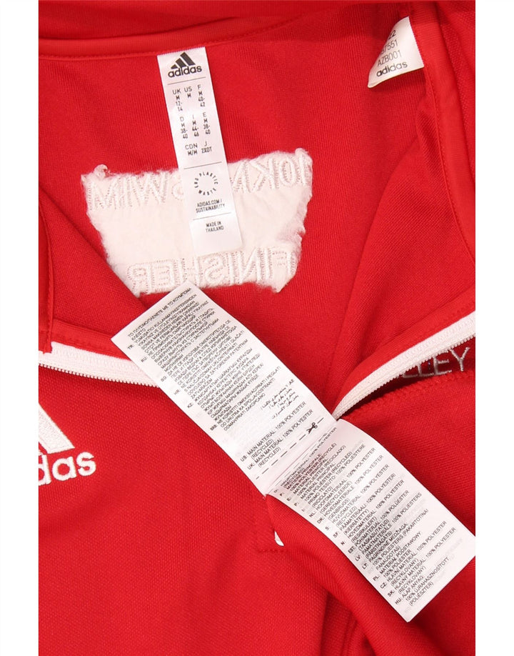 ADIDAS Womens Aeroready Graphic Pullover Tracksuit Top UK 12/14 Medium Red