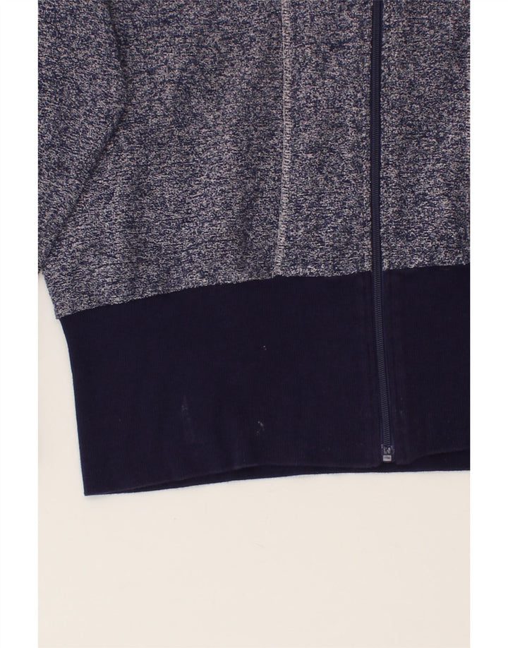 FILA Womens Tracksuit Top Jacket UK 18 XL Navy Blue Flecked Polyester Vintage Fila and Second-Hand Fila from Messina Hembry 