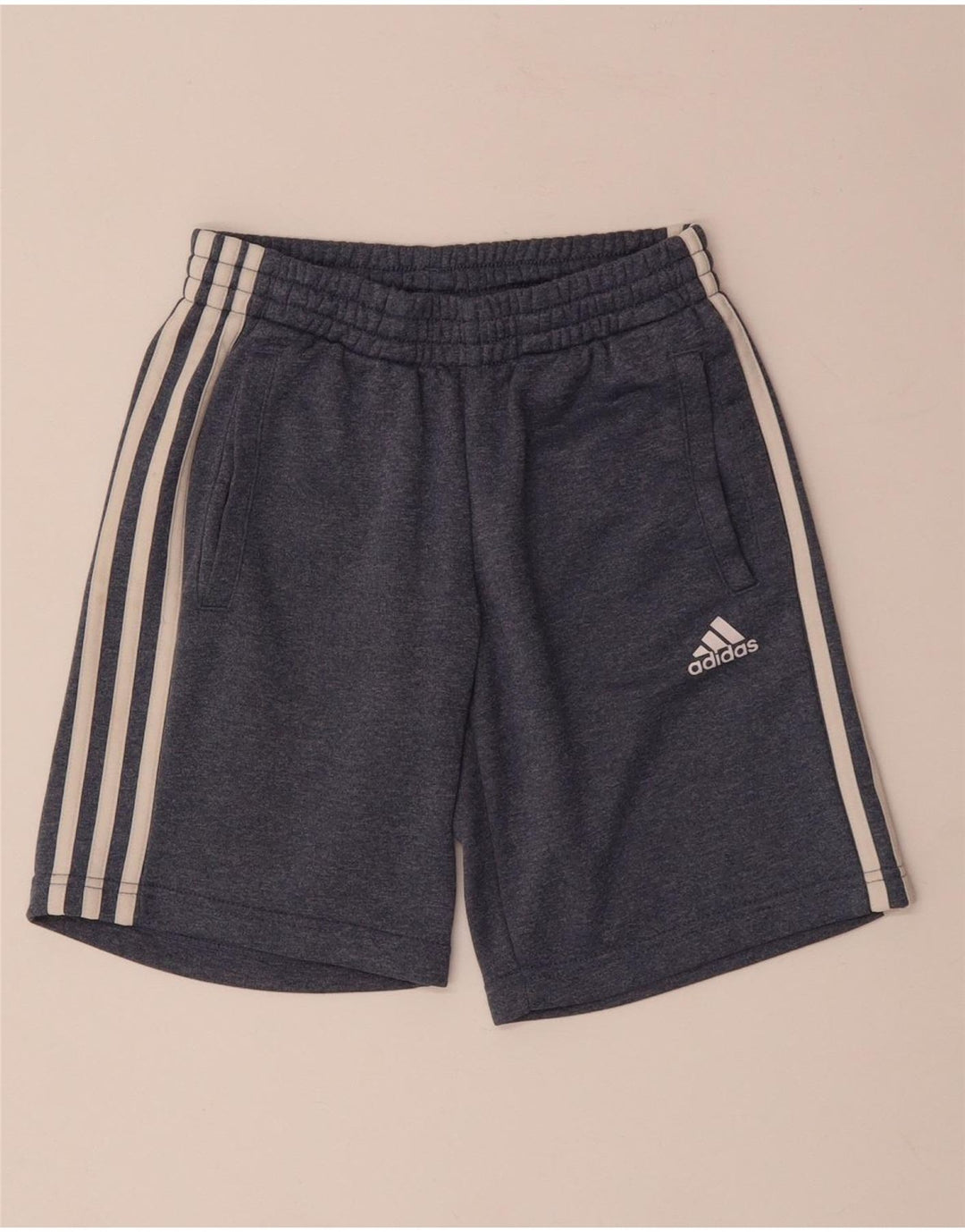 ADIDAS Girls Sport Shorts 11-12 Years Navy Blue