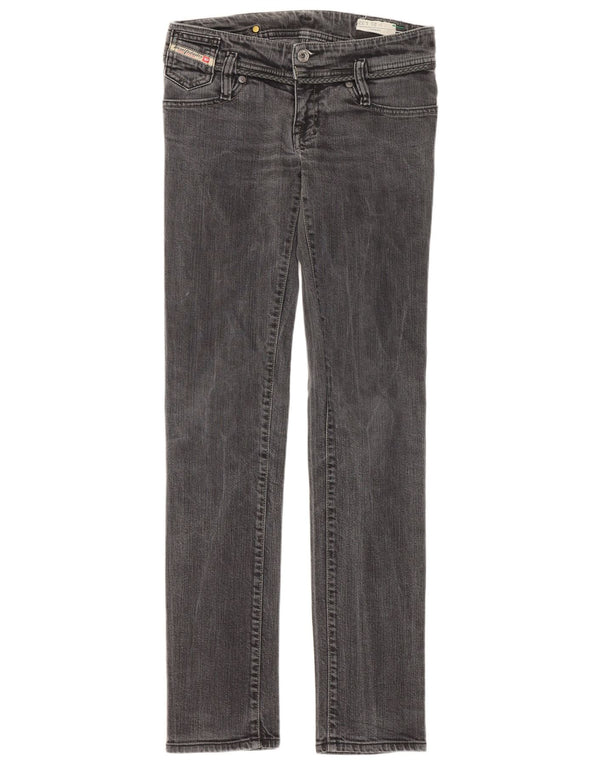 Diesel Womens Low Waist Skinny Jeans W25 L32 Grey Cotton