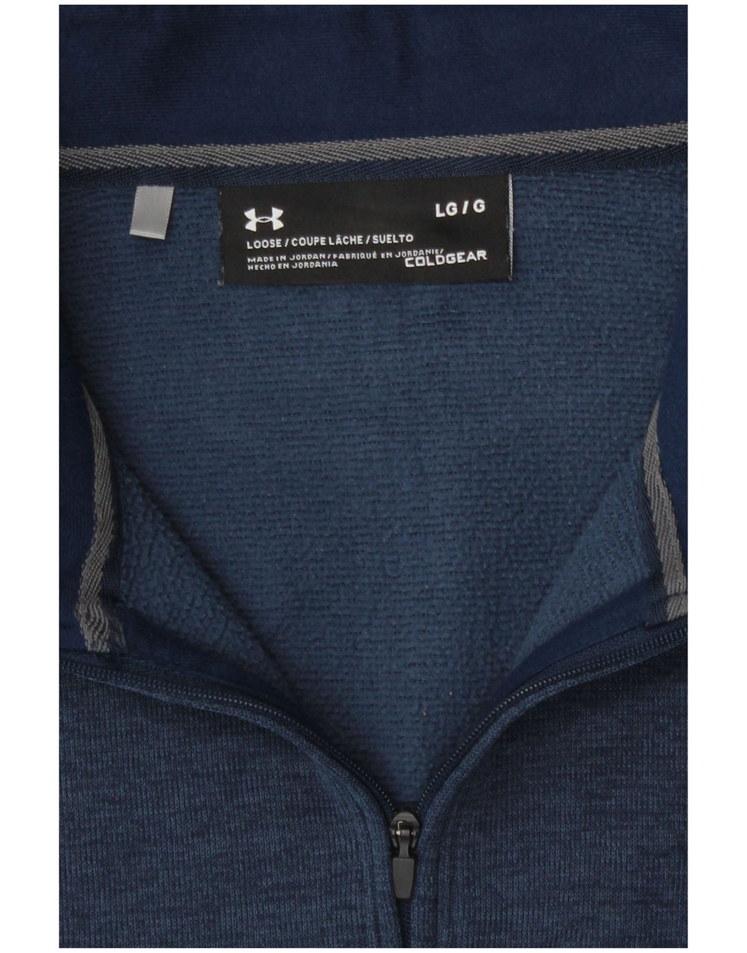 Under Armour Mens Cold Gear Sweatshirt Jumper Large Navy Blue Flecked