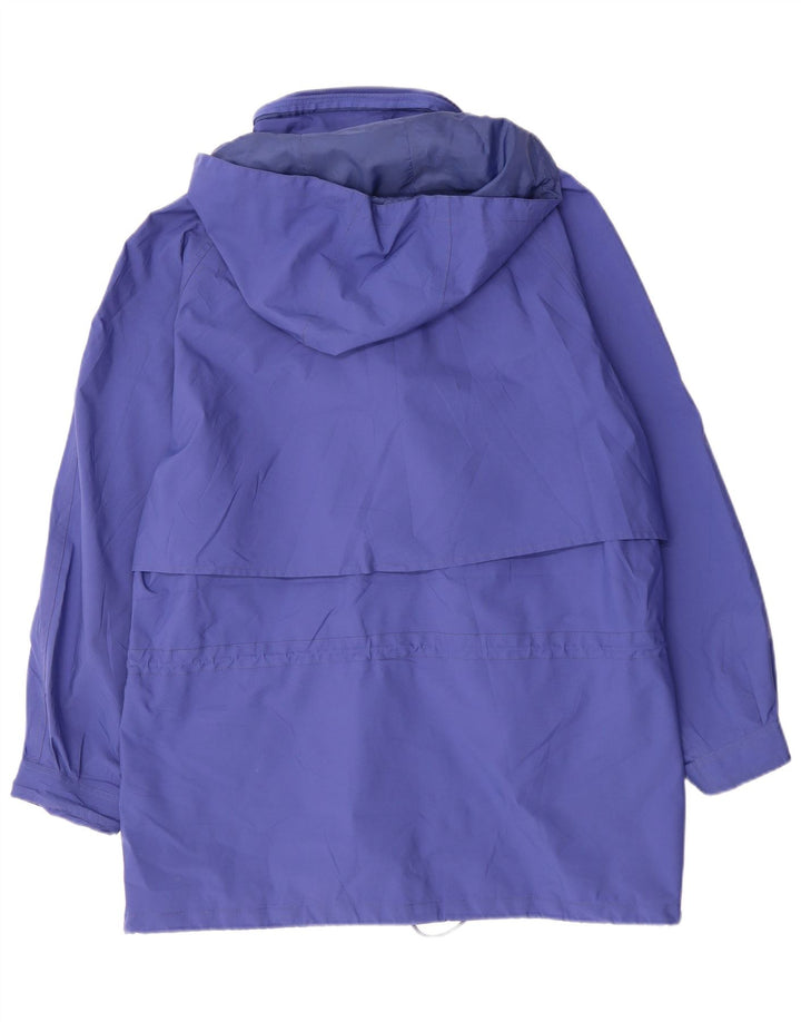 EDDIE BAUER Womens Hooded Windbreaker Coat UK 20 2XL Blue Polyester