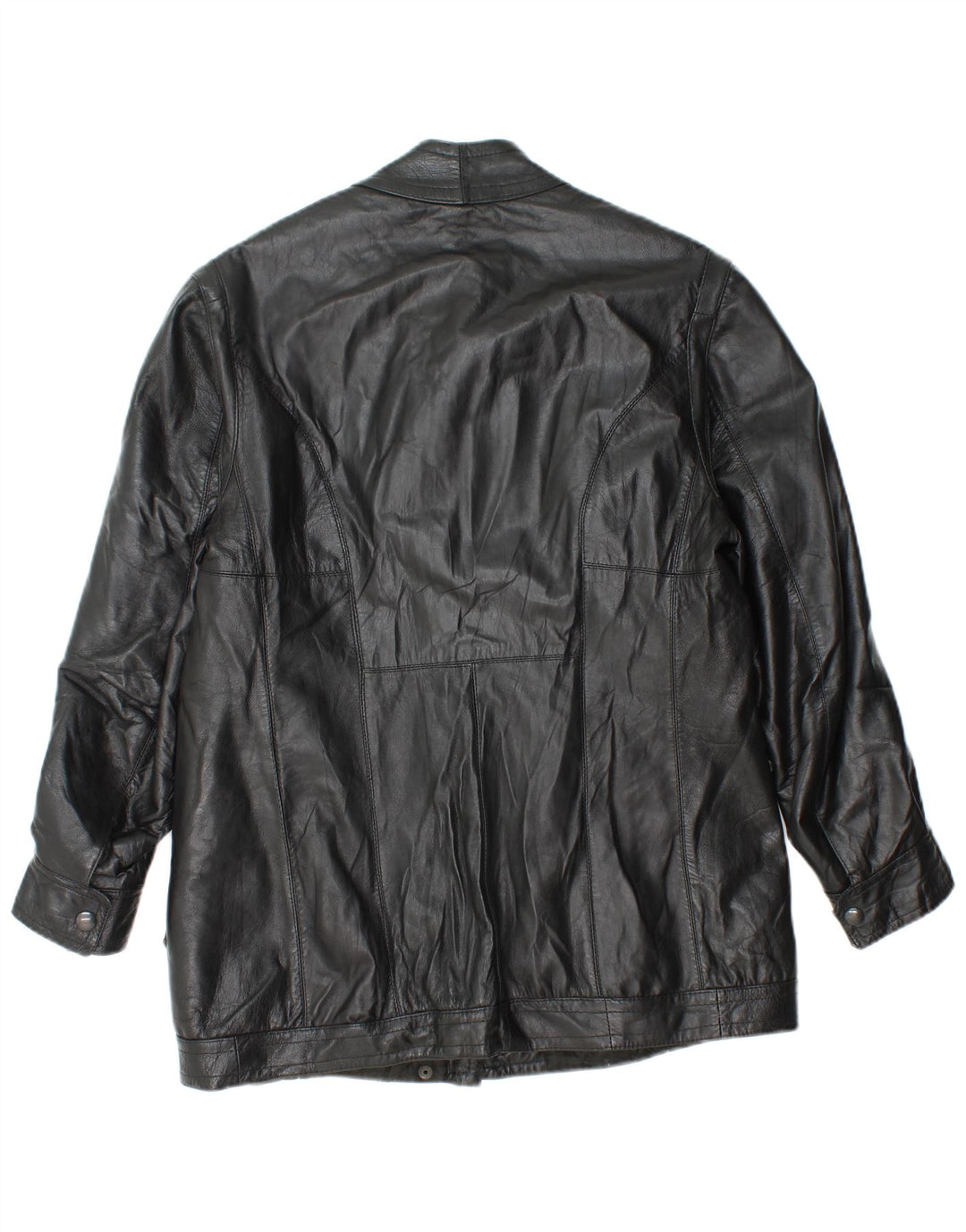 Vintage Womens Leather Jacket UK 14 Medium Black