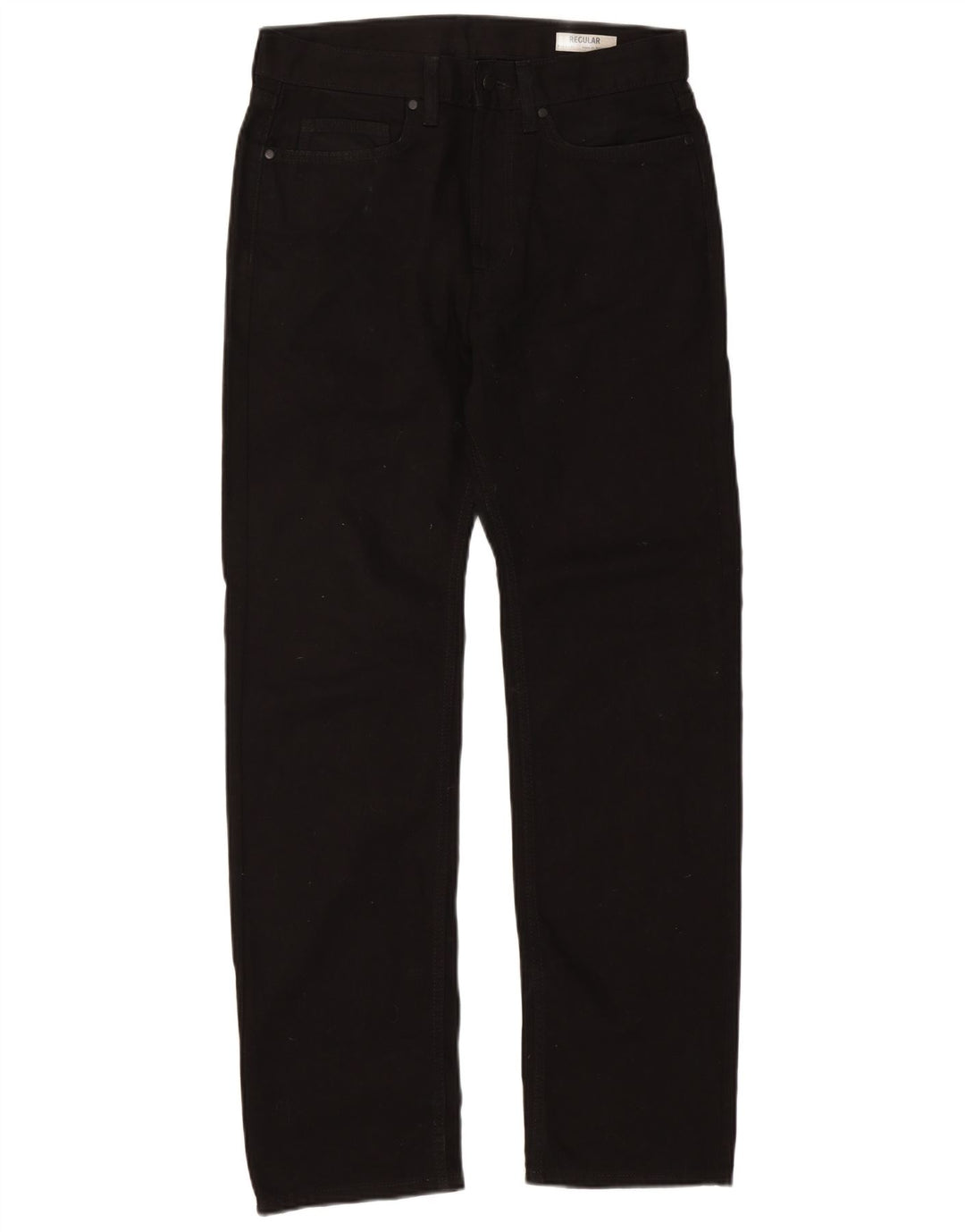 Marks & Spencer Mens Regular Fit Straight Jeans W32 L31 Black Cotton