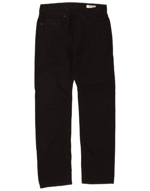 Marks & Spencer Mens Regular Fit Straight Jeans W32 L31 Black Cotton