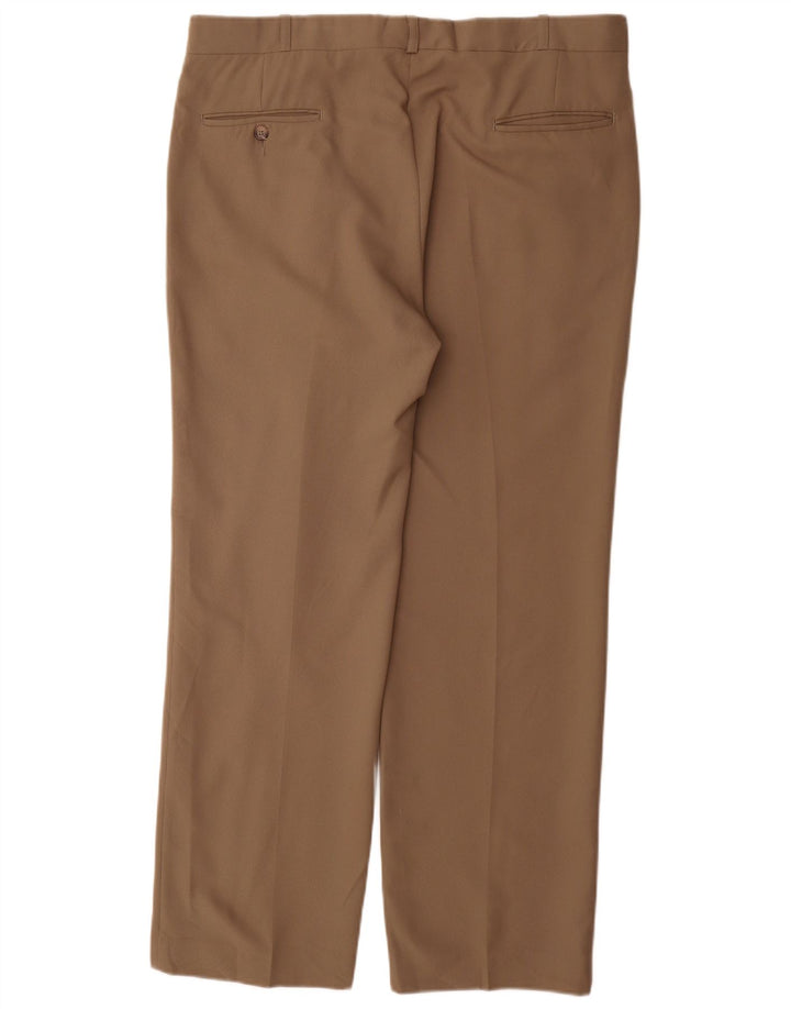Farah Mens Pegged Chino Trousers W38 L31 Beige Polyester