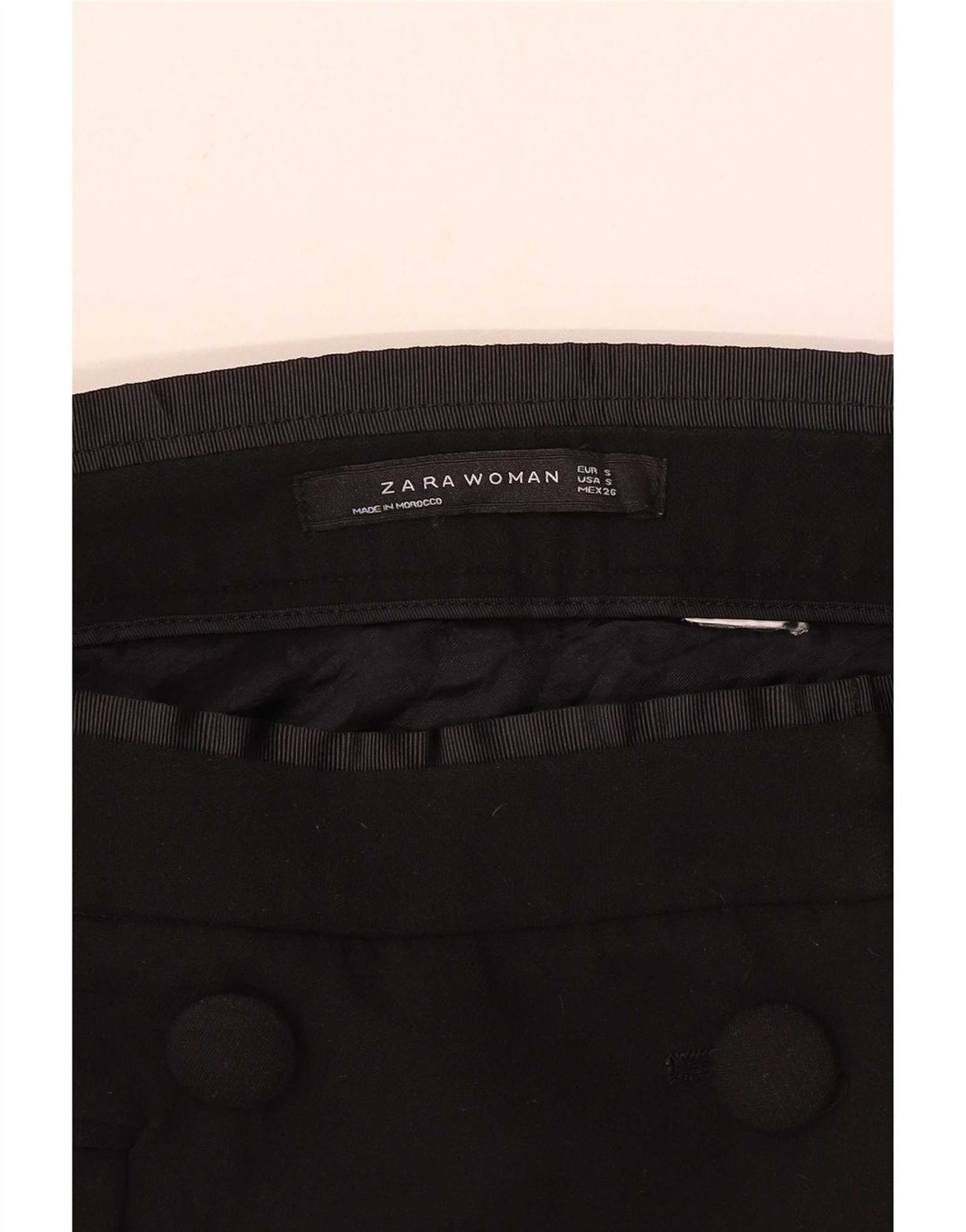 Zara Womens Wrap Mini Skirt Small W26 Black