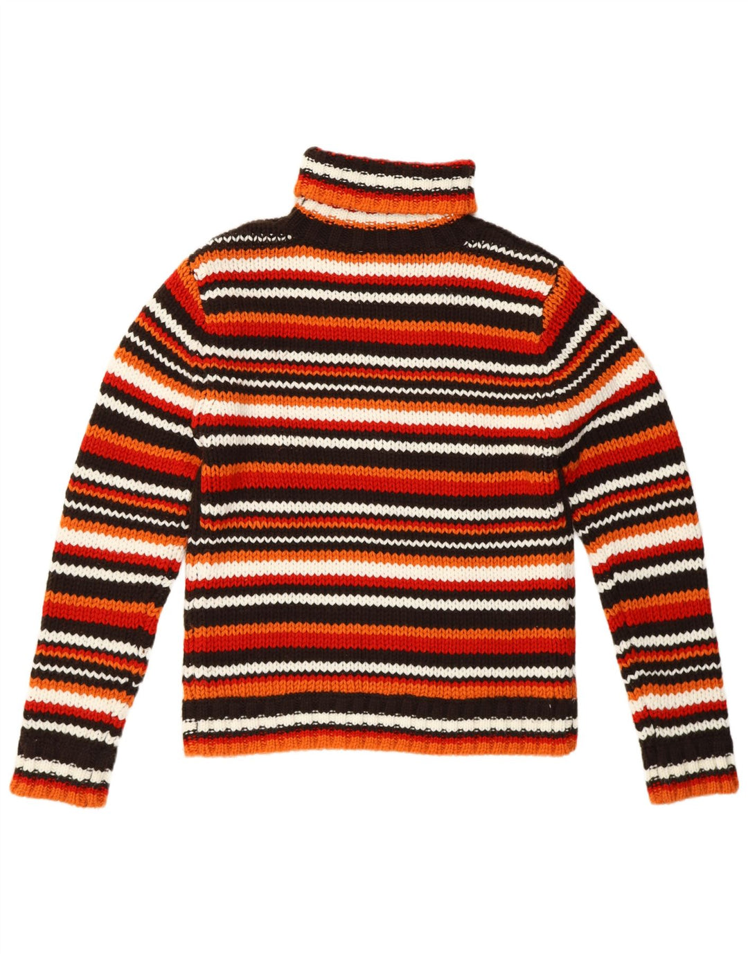 COLOURS OF THE WORLD Womens Roll Neck Jumper Sweater UK 18 XL Orange