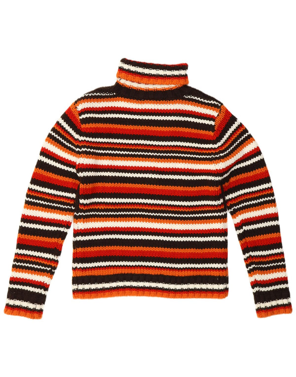 COLOURS OF THE WORLD Womens Roll Neck Jumper Sweater UK 18 XL Orange
