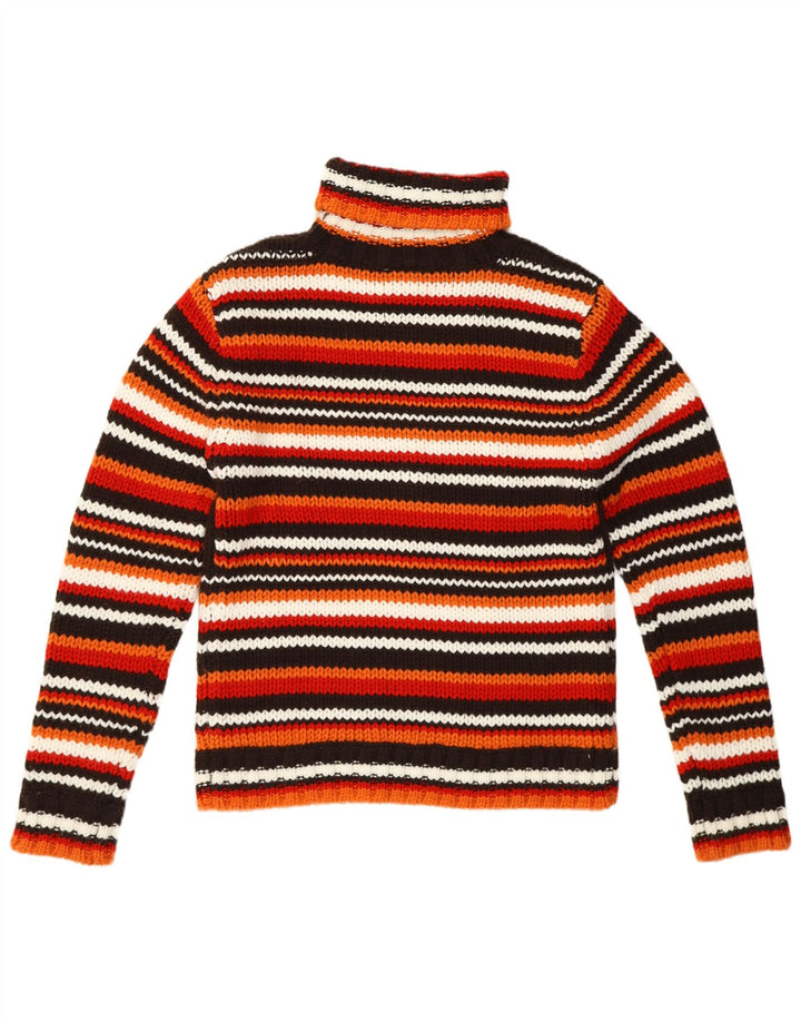 COLOURS OF THE WORLD Womens Roll Neck Jumper Sweater UK 18 XL Orange