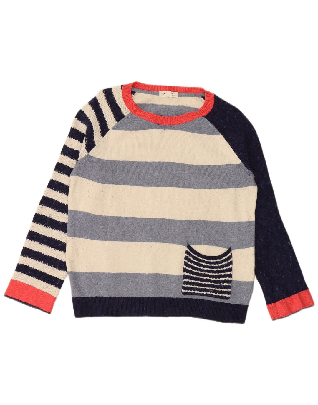 WHITE STUFF Womens Boat Neck Jumper Sweater UK 12 Medium Multicoloured