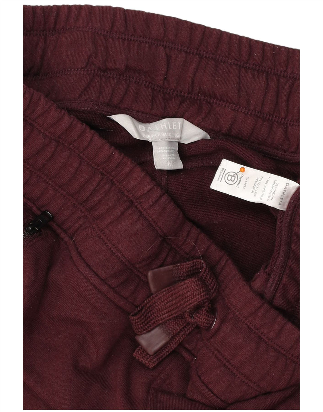 ATHLETA Womens Tracksuit Trousers Joggers UK 14 Medium  Burgundy Polyester