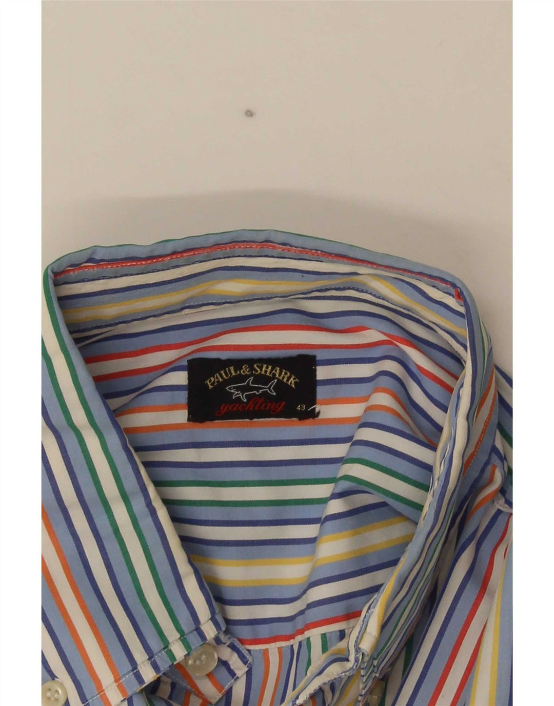 Paul & Shark Mens Yachting Shirt Size 43 Large Multicoloured Striped