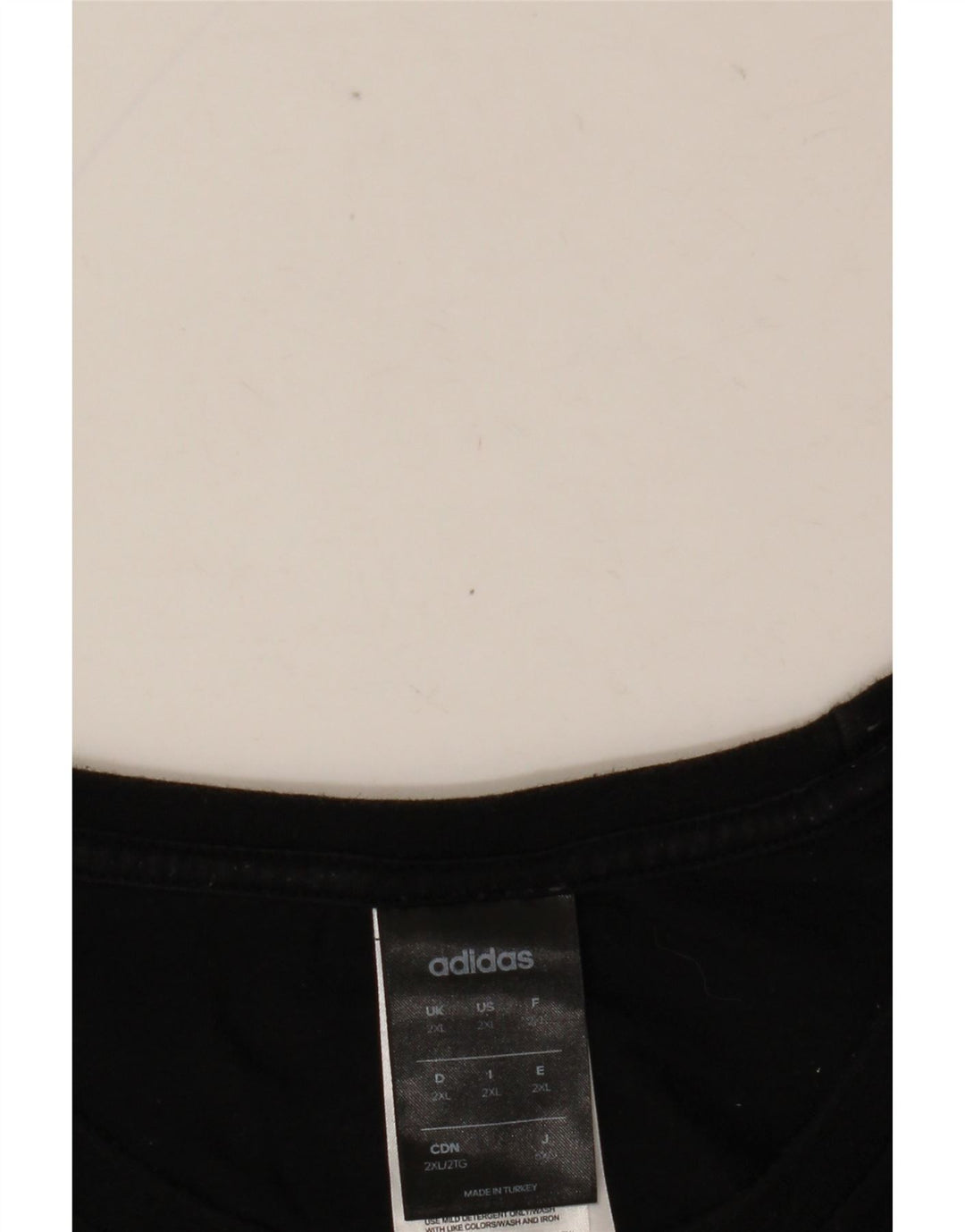 ADIDAS Mens Graphic T-Shirt Top 2XL Black Cotton