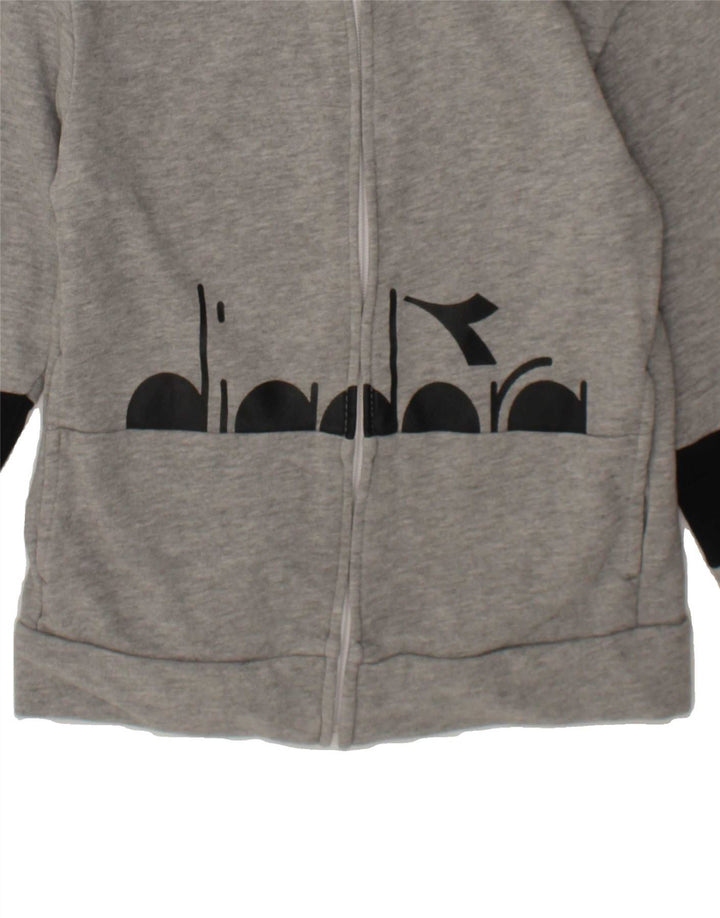 DIADORA Boys Tracksuit Top Jacket 5-6 Years Small  Grey Colourblock Vintage Diadora and Second-Hand Diadora from Messina Hembry 
