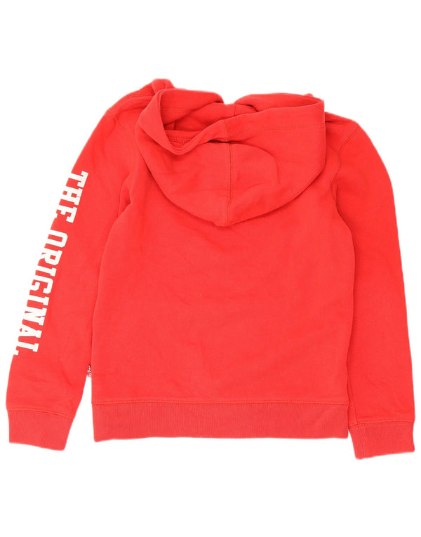 Levi's Boys Graphic Hoodie Jumper 9-10 Years Red Cotton