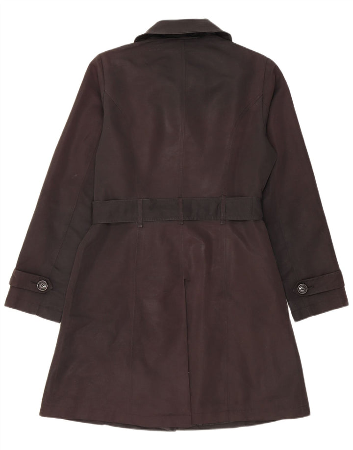 Marks & Spencer Womens Trench Coat UK 10 Small Black Polyester
