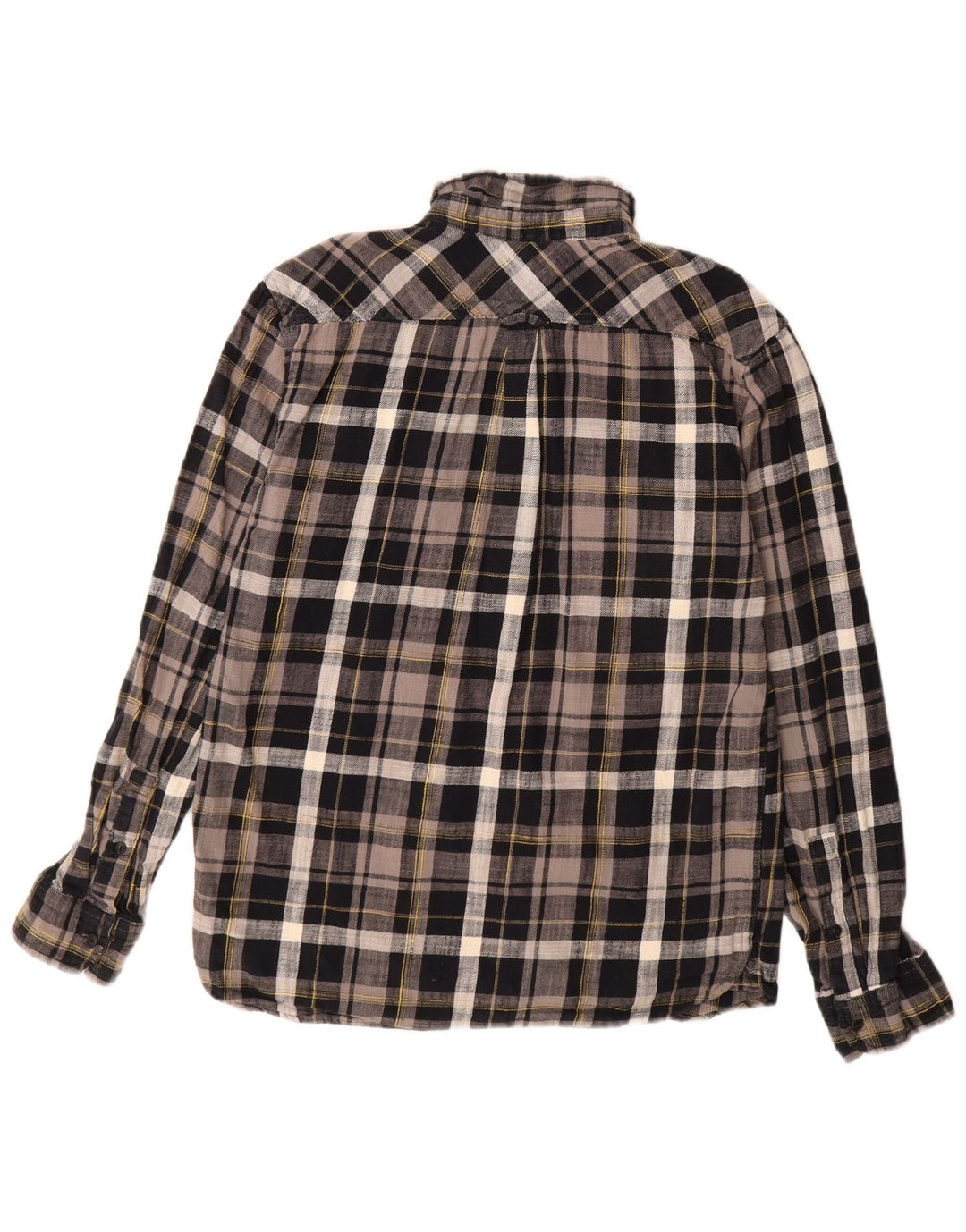 Levi's Mens Flannel Shirt Medium Grey Check Cotton