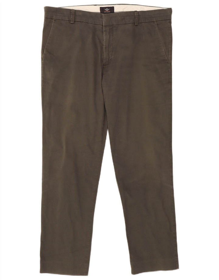 DOCKERS Mens Slim Chino Trousers W36 L30 Khaki Cotton