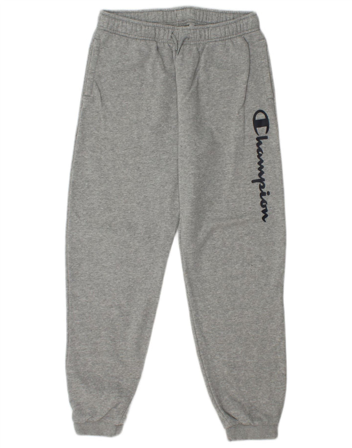 CHAMPION Boys Graphic Tracksuit Trousers Joggers 13-14 Years XL Grey