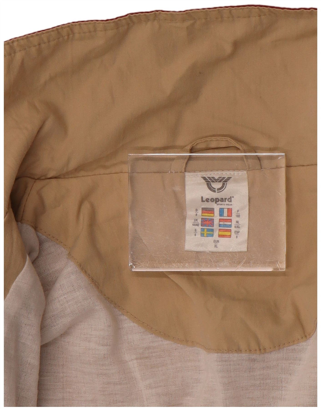 LEOPARD Mens Windbreaker Jacket UK 44/46 XL Red Paisley Cotton