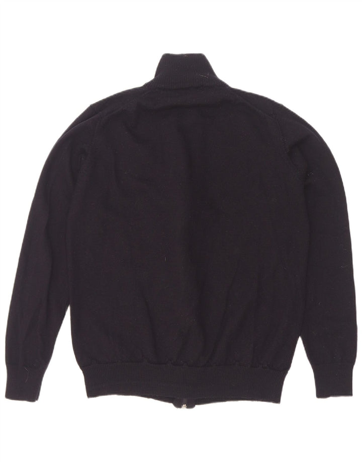 Zara Mens Cardigan Sweater Large Black