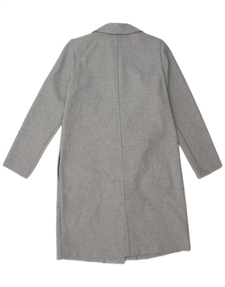 Zara Womens Open Overcoat UK 14 Medium Grey Polyester